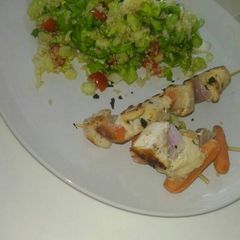 A picture of Barbecue in pan.