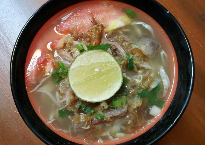 Soto bening ayam kampung khas jogja