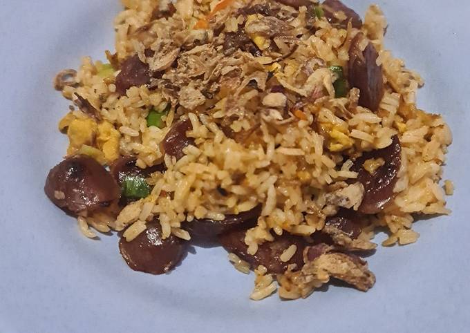 Langkah Mudah untuk Membuat Nasi Goreng Lapchiong (Non Halal) Anti Gagal