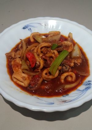 Foto resep Cumi Saus Padang