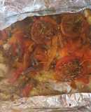 Lomito de Atún con vegetales #riquísimo #rápido #saludable #horno 🐟🥕🌶🧅🧄🍅
