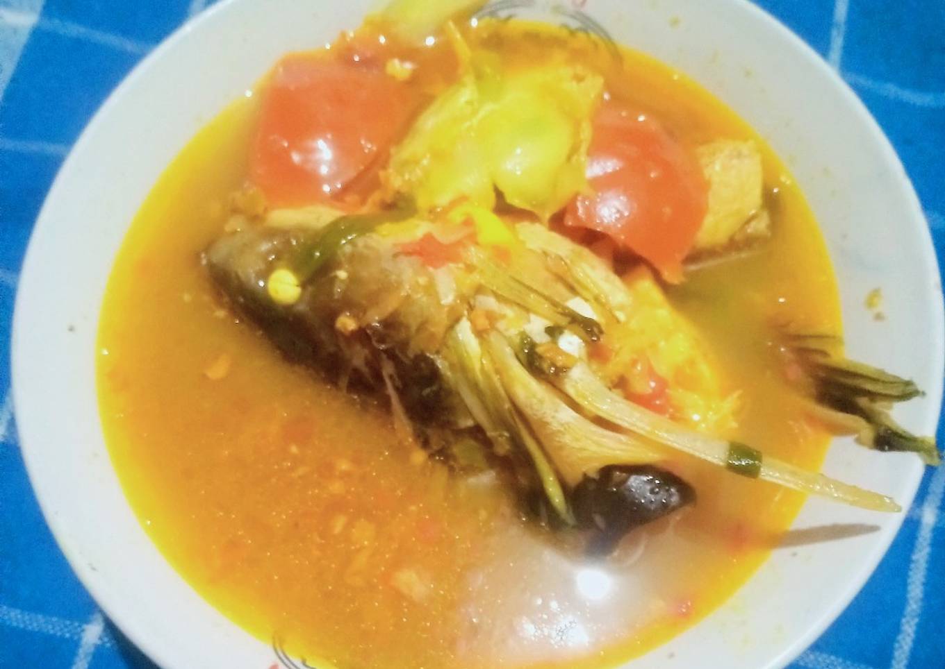 Goreng Asem kepala patin. #MmAnna2022👩‍🚒🐬🐬🌶️🌰