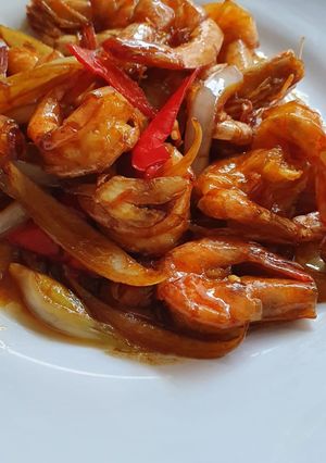 Foto resep Udang saos inggris