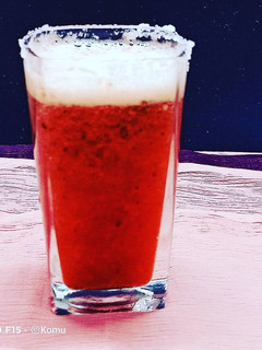 A picture of Pink Lady Mocktail part 1 / Strawberry Mocktail.