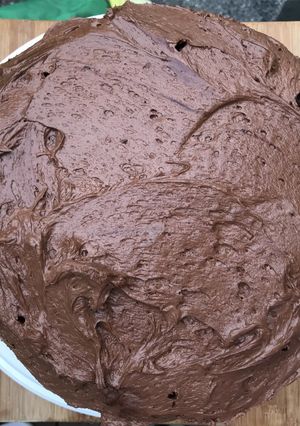 A picture of A Very, Very Chocolate Chocolate Layer Cake.