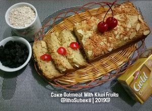 Foto resep 41. Cake Oatmeal With Kiwi Fruits No Mixer🍒