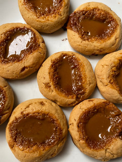 Una foto de Pepas con dulce de leche