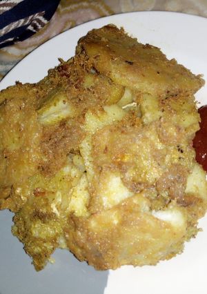 A picture of Egg fried yam.