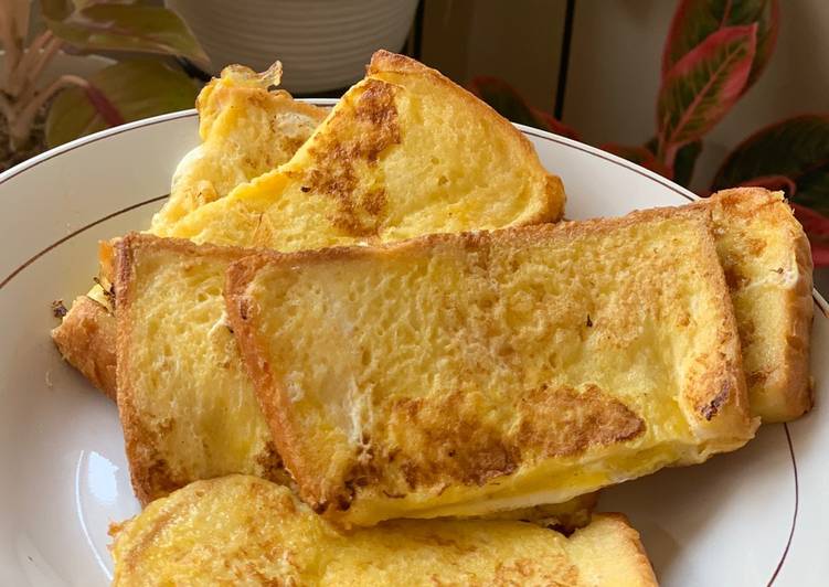 Langkah Mudah untuk Membuat French toast teflon (Roti panggang Prancis dengan teflon) untuk sarapan atau ngopi ngopi, Bikin Ngiler