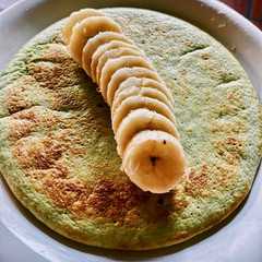 Una foto de Pancake de harina de arveja