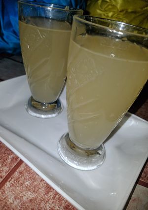 A picture of Sugar cane extract juice.