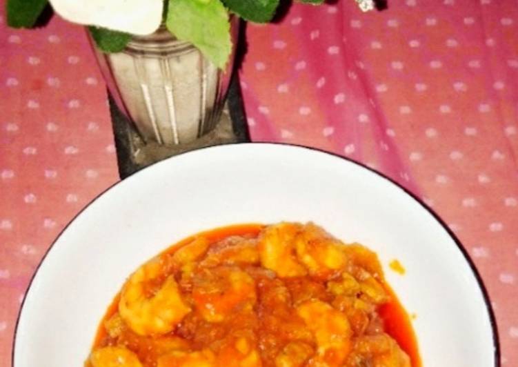 Resep Udang saus padang Anti Gagal