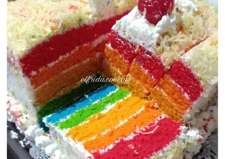 Kiat-kiat memasak Rainbow Cake legit