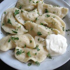 ‘Varenyky’ Ukrainian Dumplings with Mashed Potato Filling A picture of ‘Varenyky’ Ukrainian Dumplings with Mashed Potato Filling.