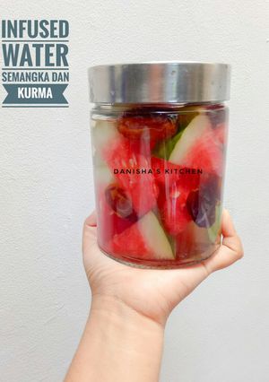 Foto resep Infused water semangka dan kurma