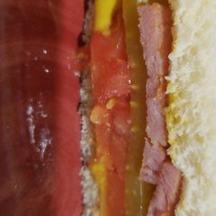 A picture of Spam sandwich.