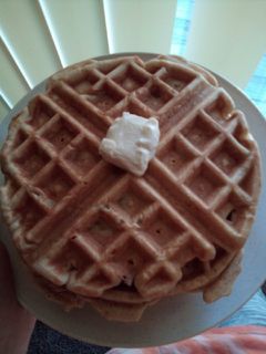 A picture of Homemade waffle.