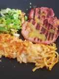 Chuletas ahumadas con salsa de mostaza y miel