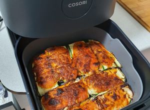 Foto principal de Calabacín gratinado con jamón y queso (air fryer)
