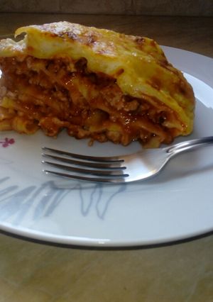 Sajtos lasagne recept fotója