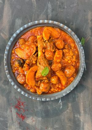 عکسی از دستور خورشت به آلو