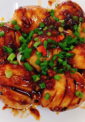 Hình của món Trứng rim nước tương.