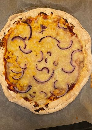 Glutén, tej, tojásmentes pizza recept fotója