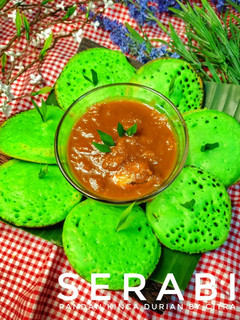 Foto resep Serabi Pandan Kinca Durian