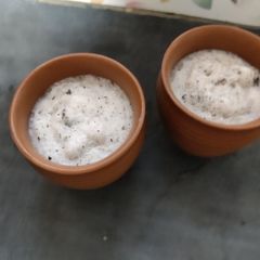 A picture of Kulad style Mint flavour Buttermilk.