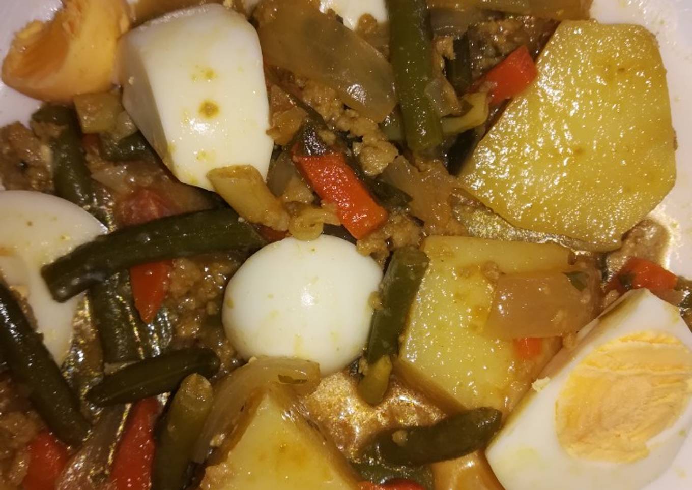 Guiso con carne picada