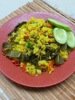 Foto resep Nasi Goreng Kunyit bumbu iris