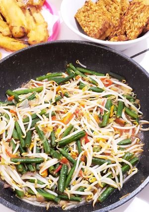 Foto resep Oseng kacang panjang & taoge