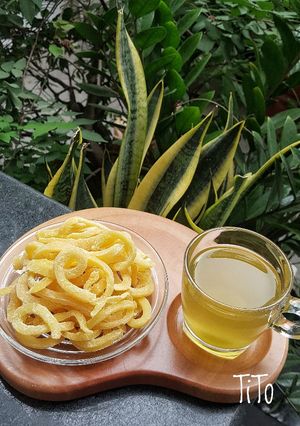 Hình của món Mứt dừa sầu riêng.