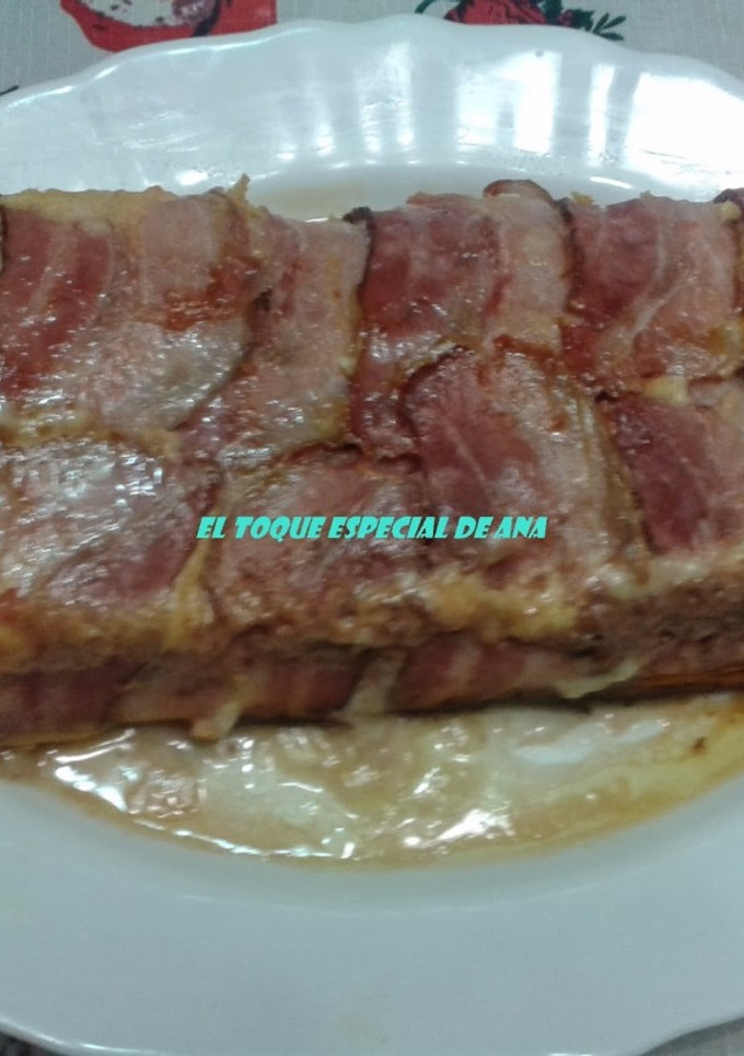 Una foto de Pastel de carne con tortilla y jamón con mi toque especial