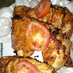 A picture of Chicken tikks.