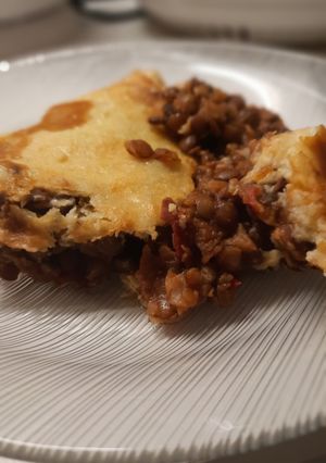 Una foto de Pastel de Lentejas