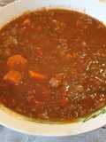 Potaje ligero de lentejas viudas (con verduras) en olla exprés