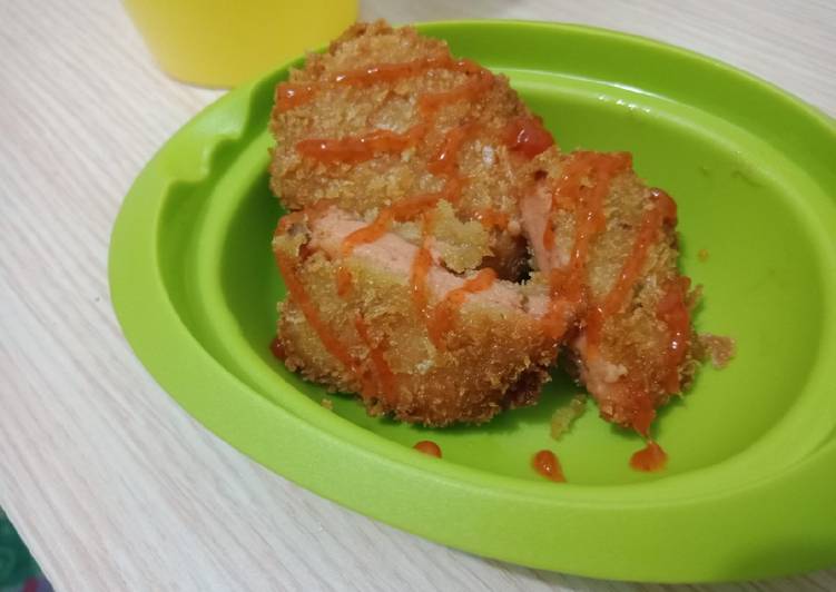 Bagaimana Menyiapkan Kornet ayam Dan Udang tempura mudah 😍💕, Lezat Sekali