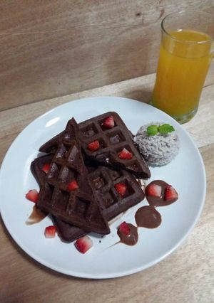 รูปของ Chocolate brownie waffle