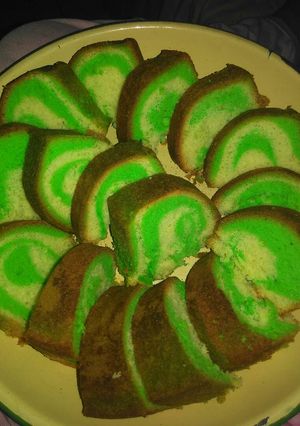 Foto resep Bolu kering marmer pandan