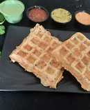 Oats Besan savory waffles