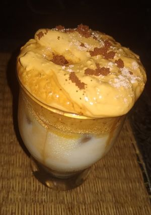 A picture of Dalgona coffee.