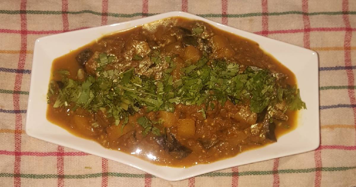 Potato eggplant curry Recipe by Deepika Pradhan Cookpad
