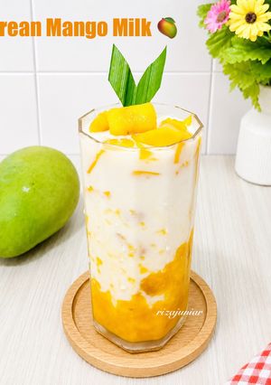 Foto resep Korean Mango Milk 🥭