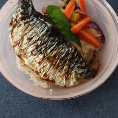 A picture of Teriyaki Mackerel Don (Rice Bowl).
