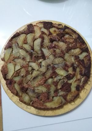 Una foto de Kuchen de Manzana Invertido sin azúcar
