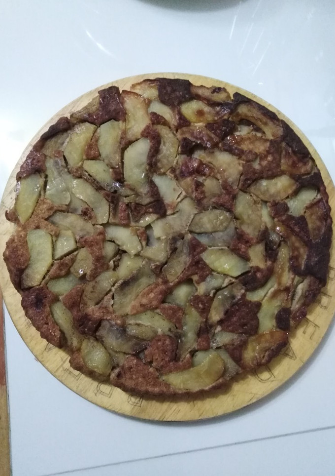 Una foto de Kuchen de Manzana Invertido sin azúcar