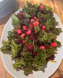 Winter Beetroot, curly kale and feta salad
