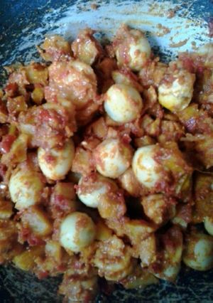 Foto resep Sambel kentang udang telur puyuh