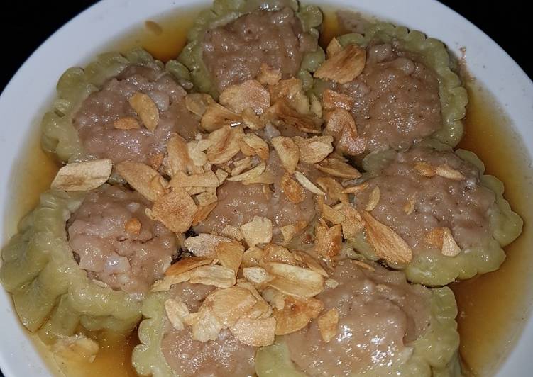 Pare pahit kukus daging